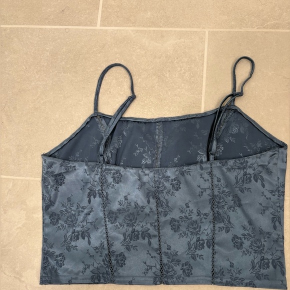 Y2K Victoria’s Secret Cropped Brocade Corset Style Cami Top Size Medium - Picture 5 of 8
